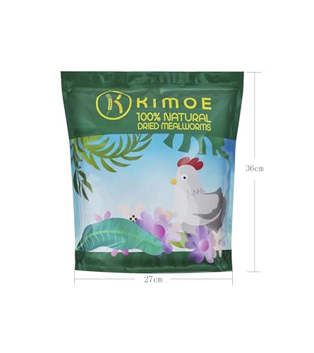 kimoe 5LB 100% Natural Non-GMO Dried mealworms-High-Protein for Birds, Chicken，Ducks