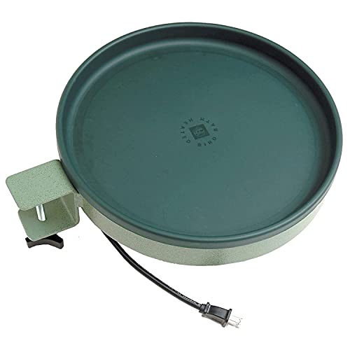 Farm Innovators GBD-75 All Seasons 3 in 1 Outdoor 14 Inch Heated Birdbath with 3 Mounting Options, 75 Watts, Green/Light Green