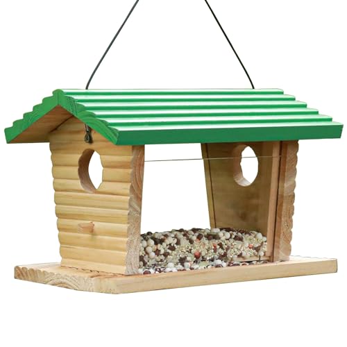 STARSWR Bird Feeder for Outside, Bluebird Feeder House Mealworm Feeders Bird Feeder Hanging Outdoor- See Wild Birds Up Close Perfect Resting Place. Great Gift!