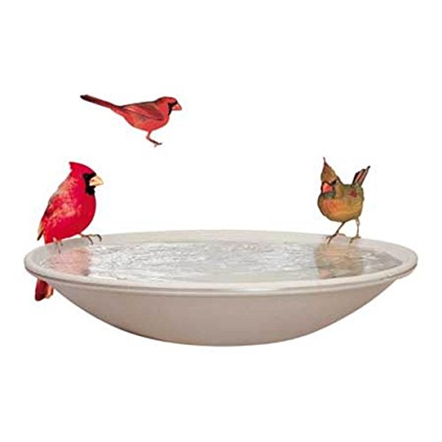 API® Heated Deck Mounting Bird Bath | Heated Bird Bath with EZ-Tilt Deck Mount | Heated Birdbath for Outdoor Deck Railing | 20 Inches