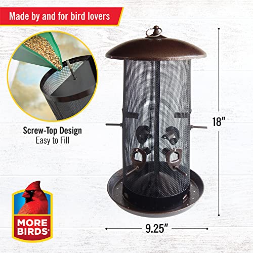 More Birds 38113 B001M7P3N4 Stokes Select, Giant Combo Outdoor Feeder, 2 Seed Com, Black