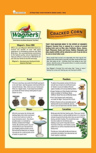 Wagner's 18542 Cracked Corn Wild Bird Food, 10-Pound Bag