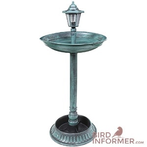 ART - ARTIFACT Solar Lamp Post Bird Bath