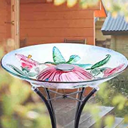 power output for glass solar bird bath